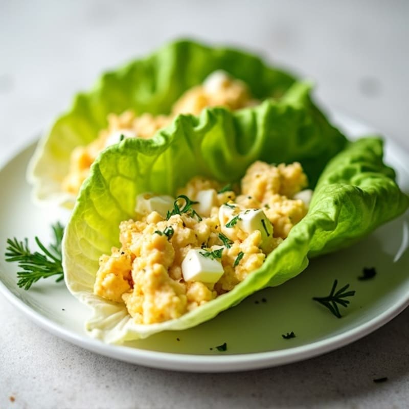 Creamy Egg Salad Lettuce Wraps