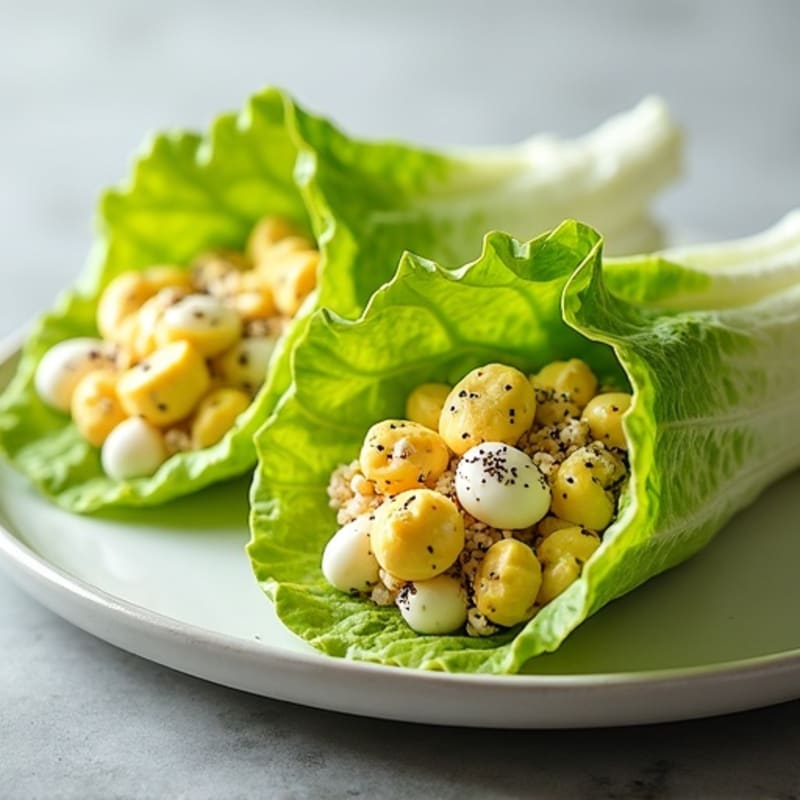 Creamy Egg Salad Lettuce Wraps