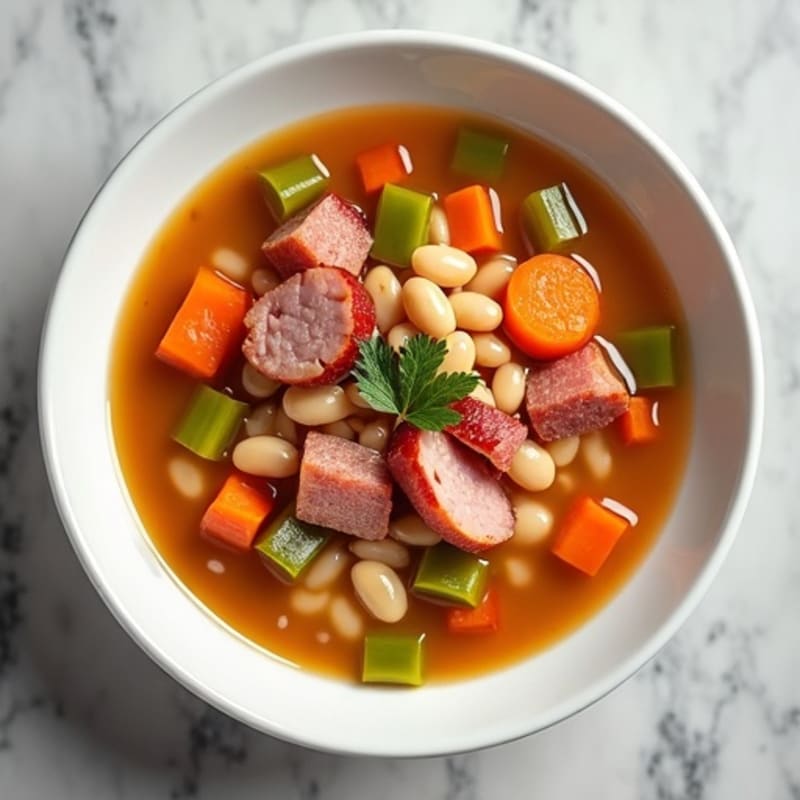 Hearty Smoked Ham and White Bean Soup