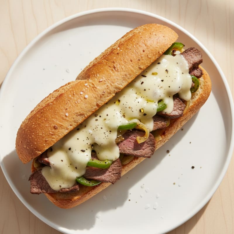 Classic Philly Cheesesteak Sandwich