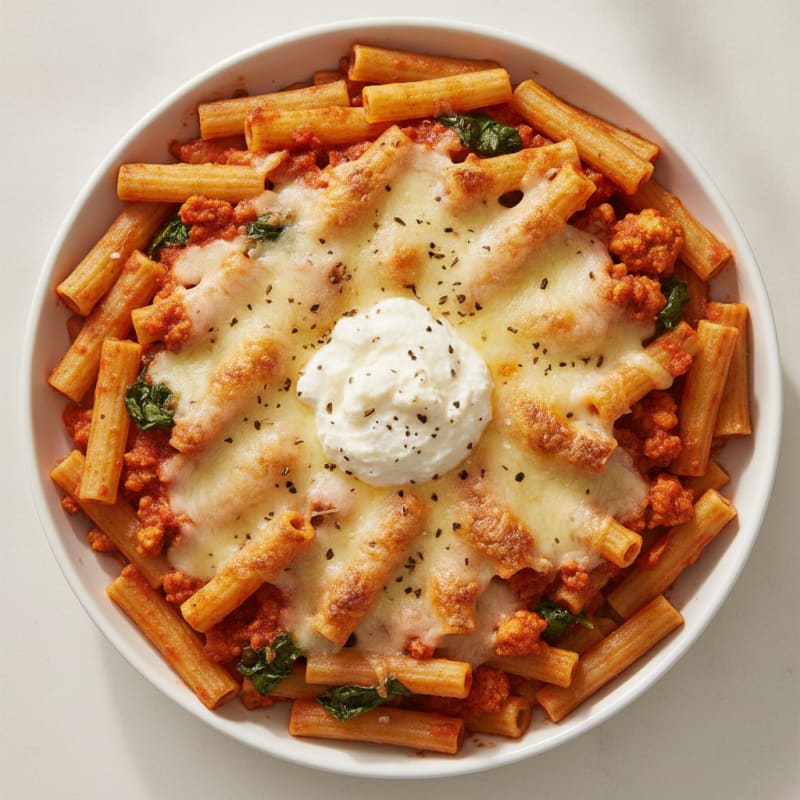 Classic Baked Ziti with Ricotta