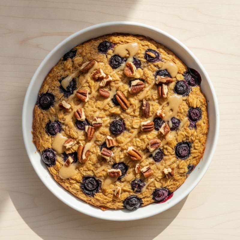 Blueberry Pecan Baked Oatmeal