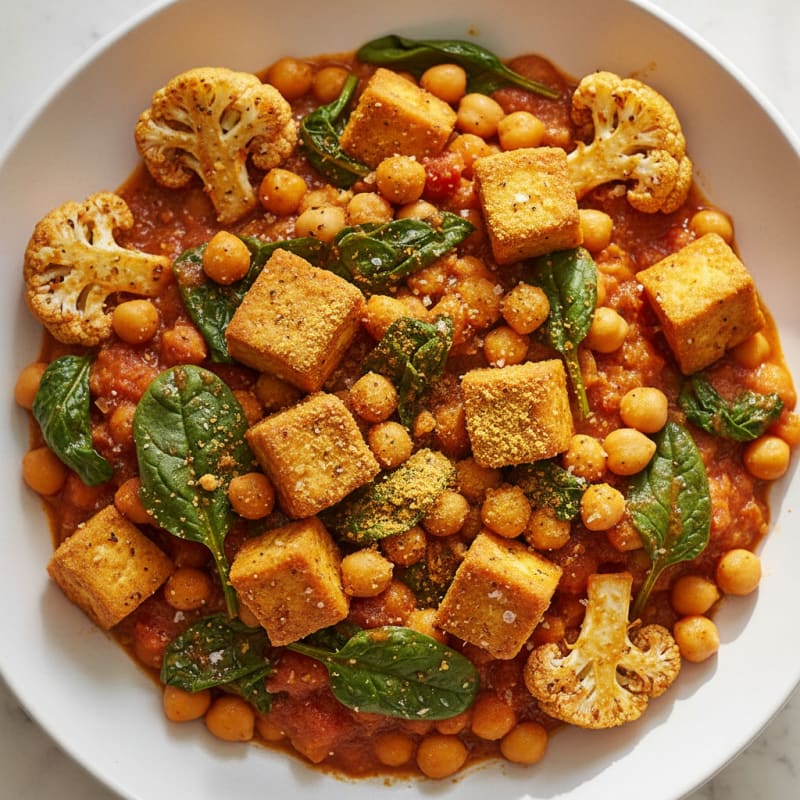Roasted Vegetable and Chickpea Curry