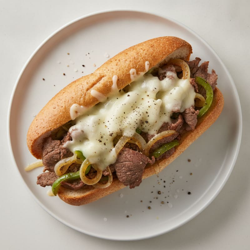 Classic Philly Cheesesteak with Caramelized Onions