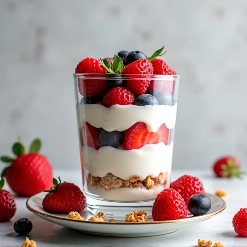 Creamy Greek Yogurt Protein Parfait with Berries