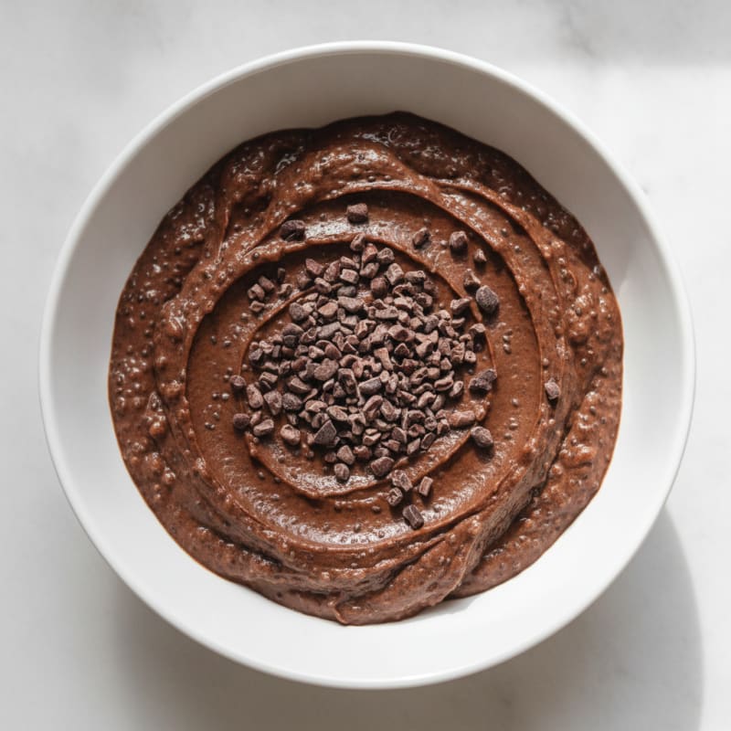 Chocolate Protein Pudding with Chia Seeds