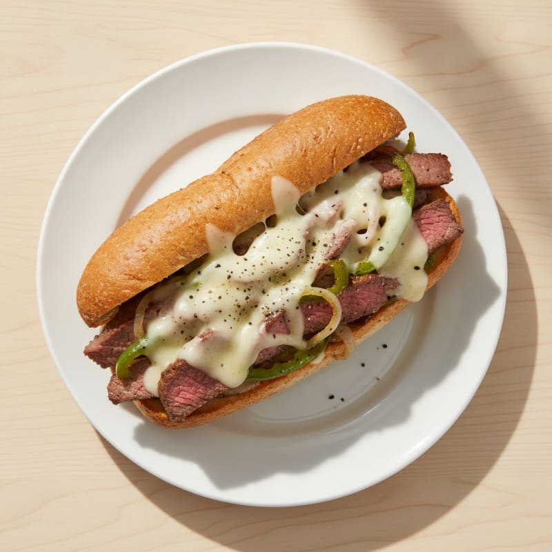 Classic Philly Cheesesteak Sandwich