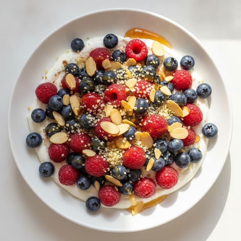 Greek Yogurt with Berries and Honey