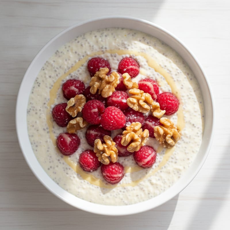 Chia Seed Protein Pudding with Berries
