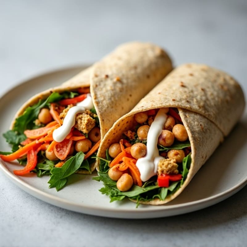 Fresh Veggie Hummus Wrap