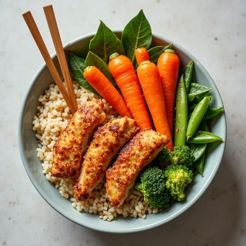 Crispy Sesame Ginger Chicken Power Bowl