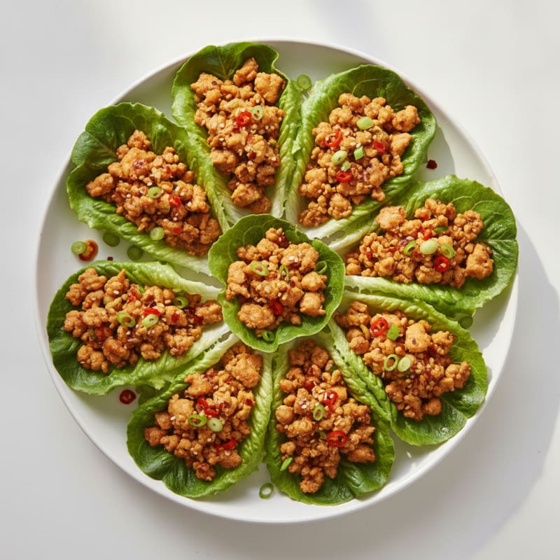 Spicy Chili Chicken Lettuce Wraps