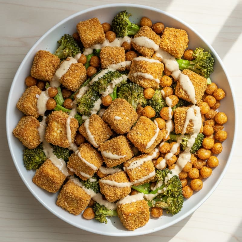 Roasted Vegetable and Chickpea Buddha Bowl