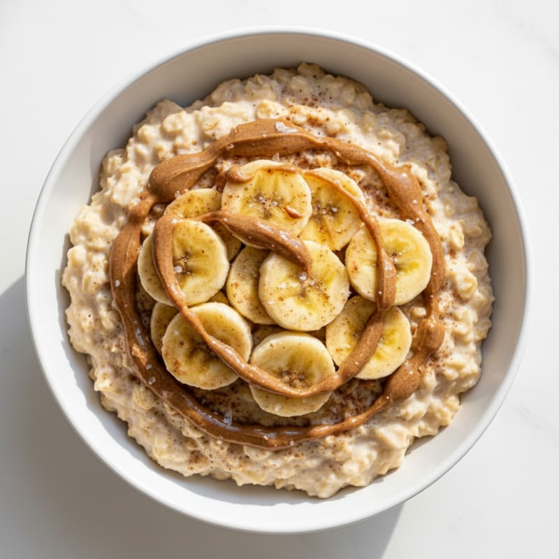 Warm Banana Almond Oatmeal