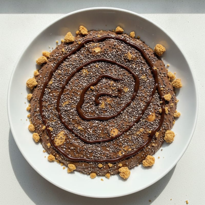 Silky Chocolate Protein Pudding with Chia Seeds