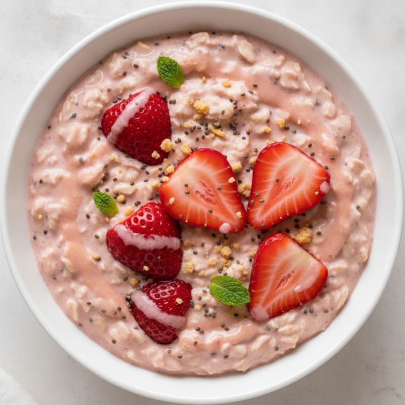 Strawberry Shortcake Overnight Oats