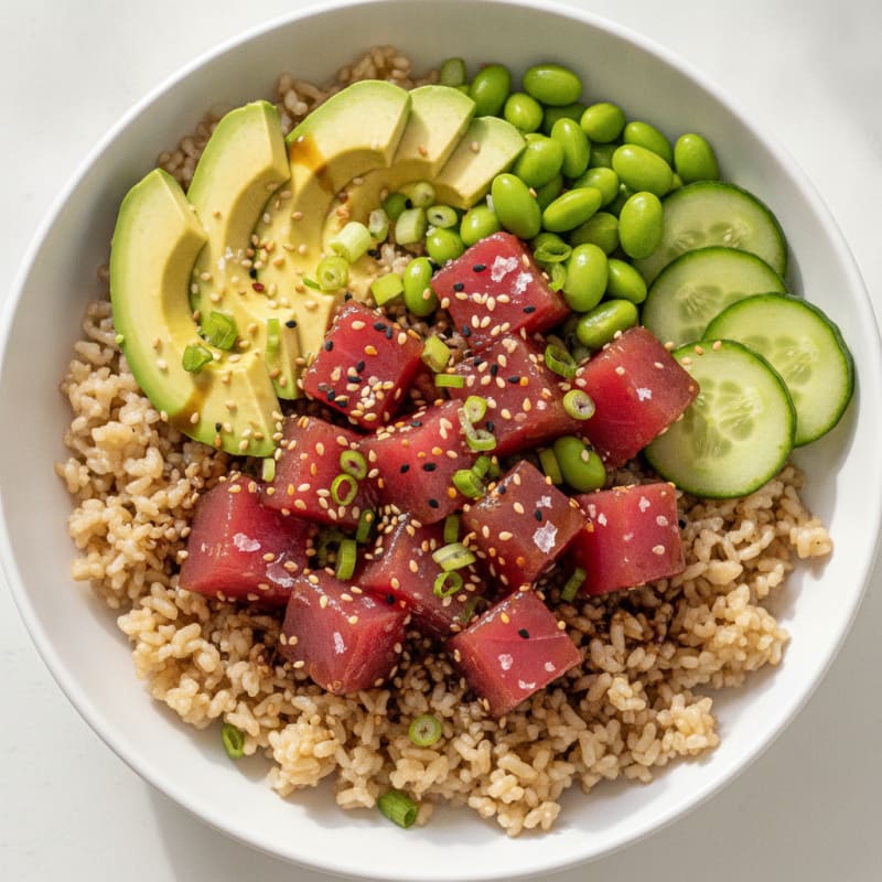 Ahi Tuna Hawaiian Poke Bowl