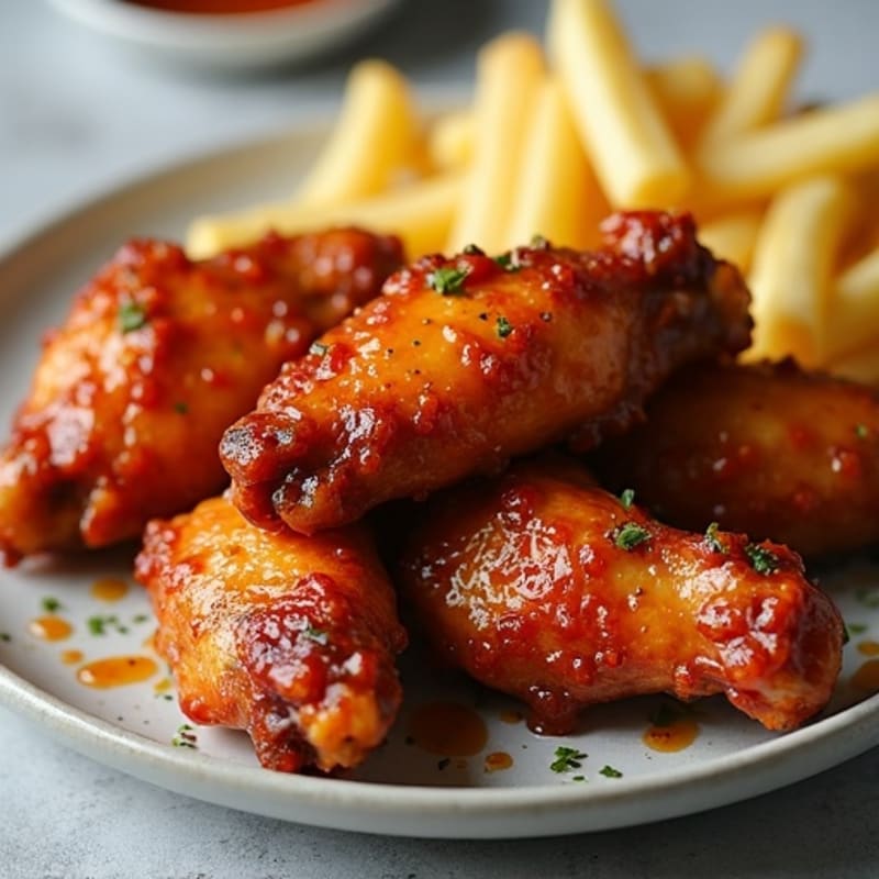 Crispy Roasted Honey Garlic Chicken Wings