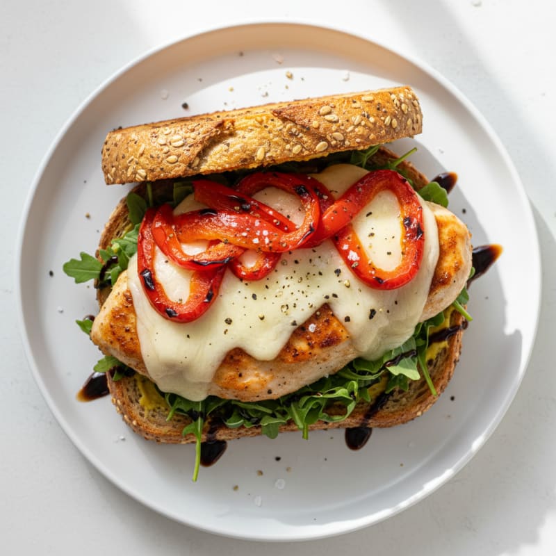 Roasted Red Pepper and Provolone Chicken Sandwich