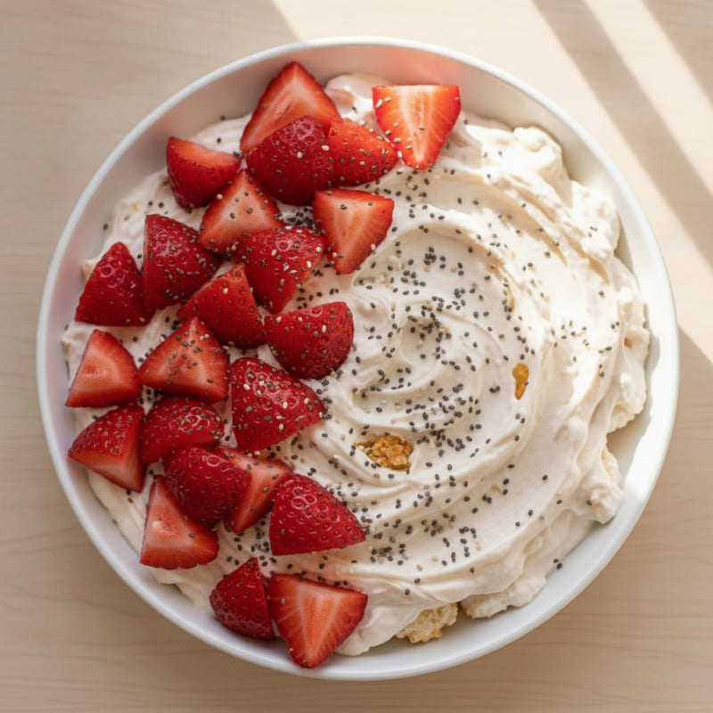Silky Greek Yogurt with Protein Powder and Berries