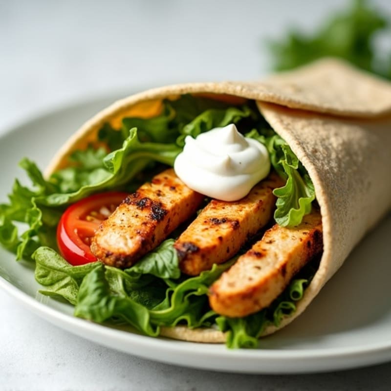 Herb-Grilled Chicken and Fresh Greens Wrap