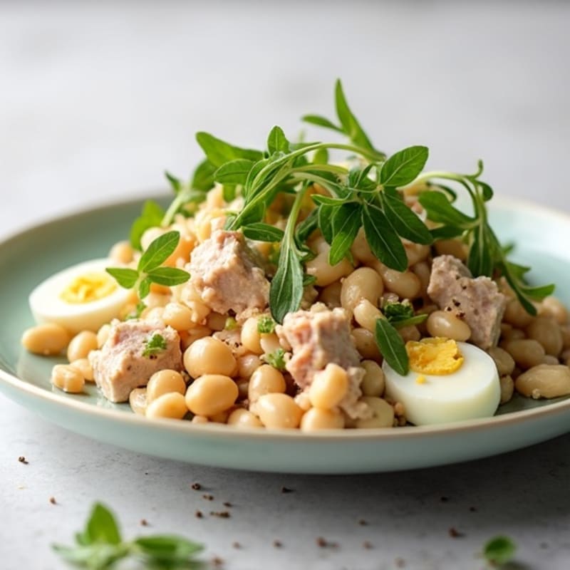 Creamy Tuna, White Bean, and Sliced Egg Salad