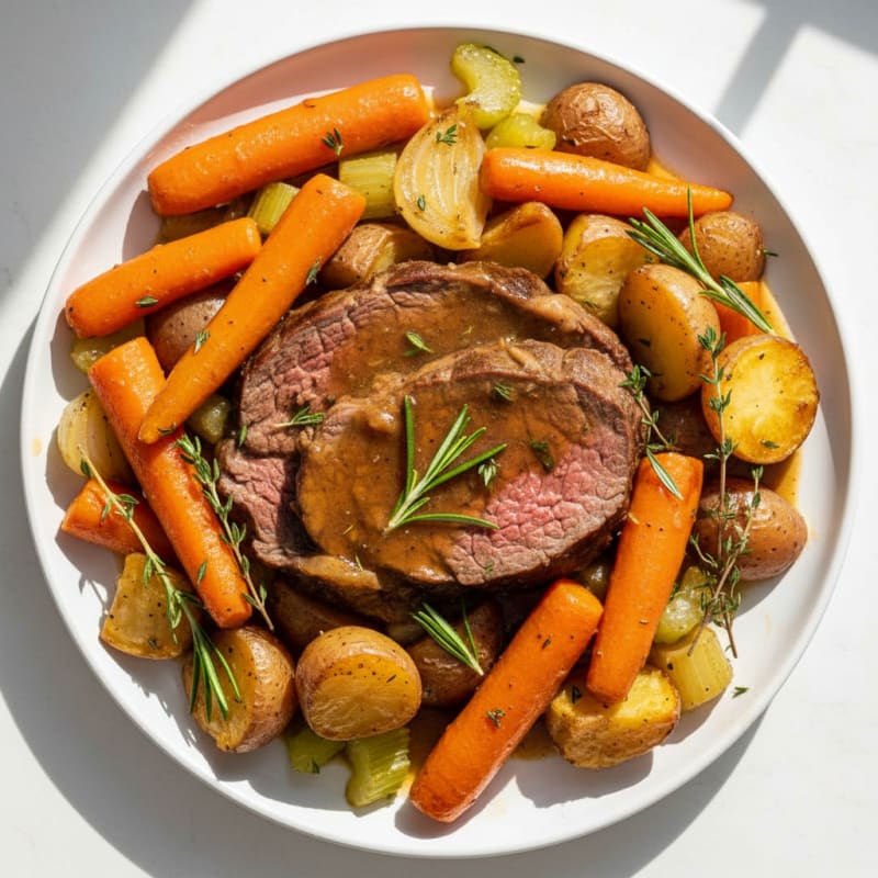 Dutch Oven Pot Roast with Root Vegetables