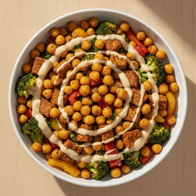 Roasted Vegetable and Chickpea Bowl