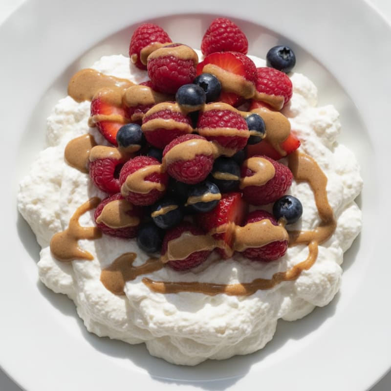 Silky Greek Yogurt Protein Mousse with Mixed Berries