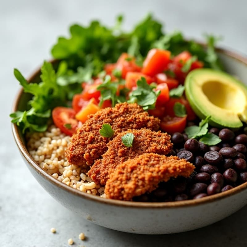 Crispy Chipotle Chicken Bowl with Fresh Pico and Creamy Avocado