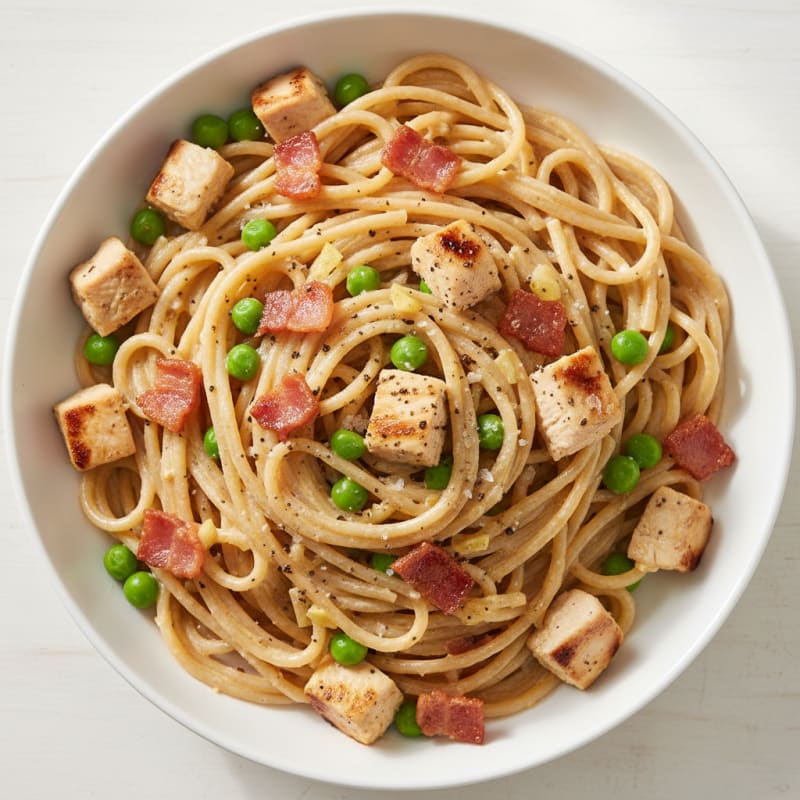 Creamy Carbonara with Crispy Pancetta
