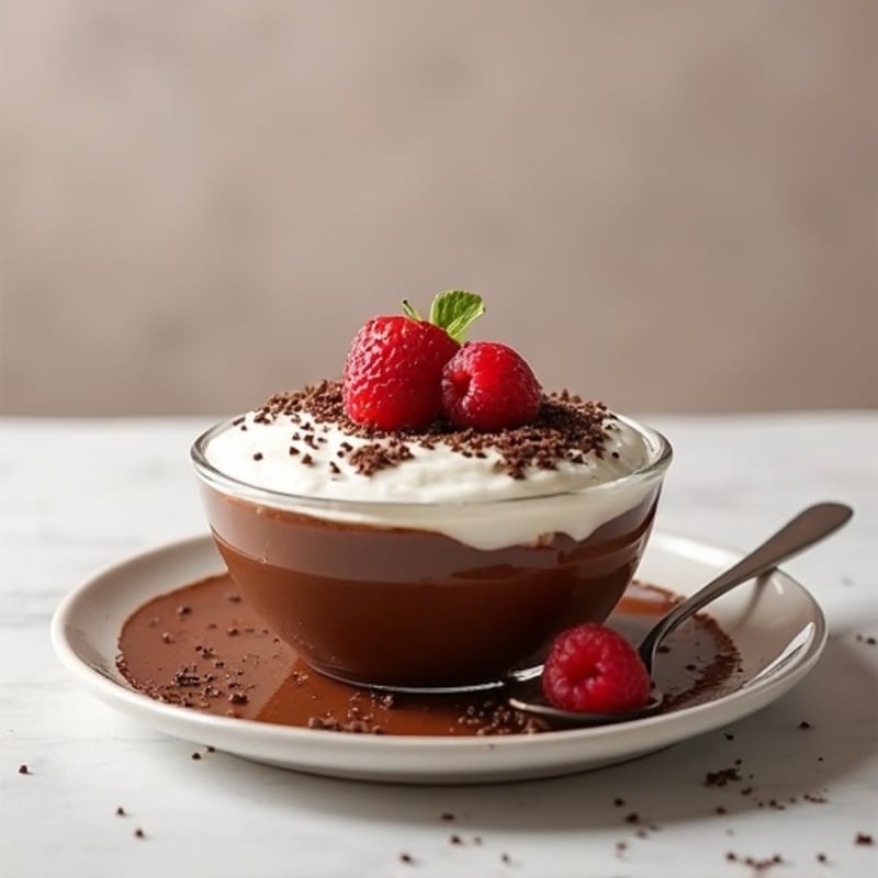 Silky Chocolate Protein Pudding with Greek Yogurt