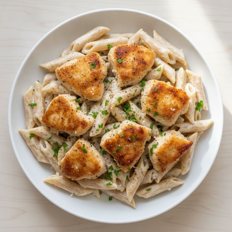 Garlic Parmesan Chicken Alfredo Pasta