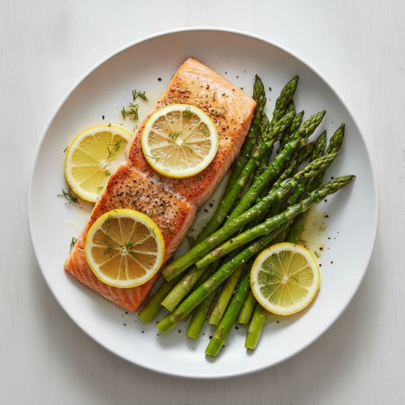 Lemon-Herb Roasted Salmon with Asparagus