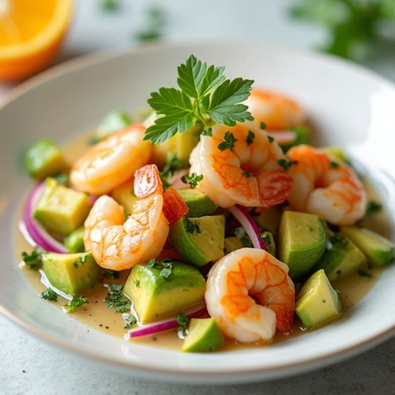 Citrus-Marinated Shrimp and Fresh Avocado Ceviche