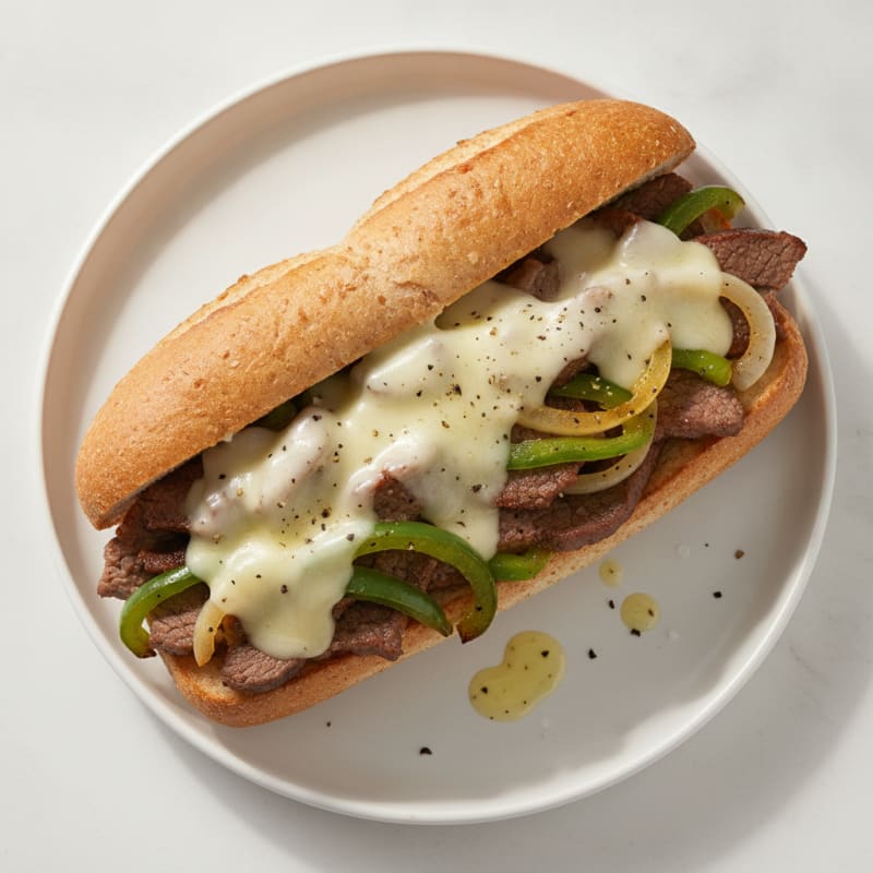 Classic Philly Cheesesteak Sandwich