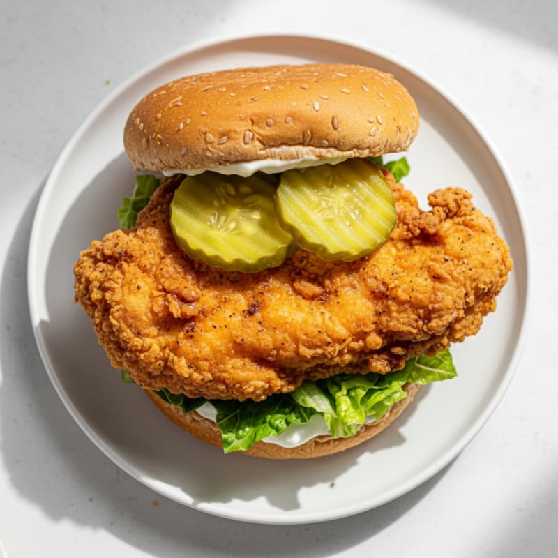 Buttermilk Fried Chicken Sandwich with Pickles