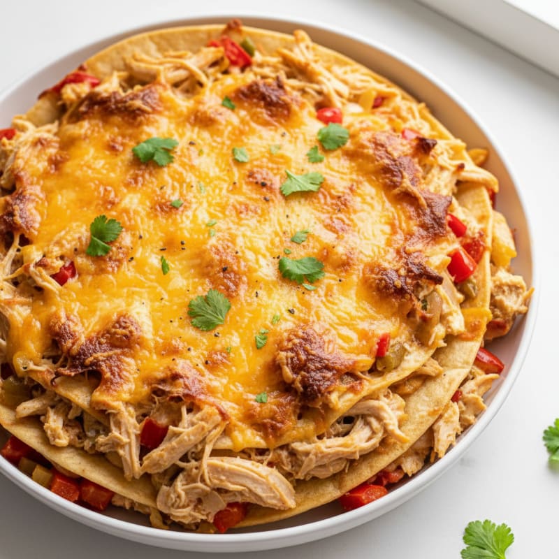 Creamy Chicken Enchilada Bake