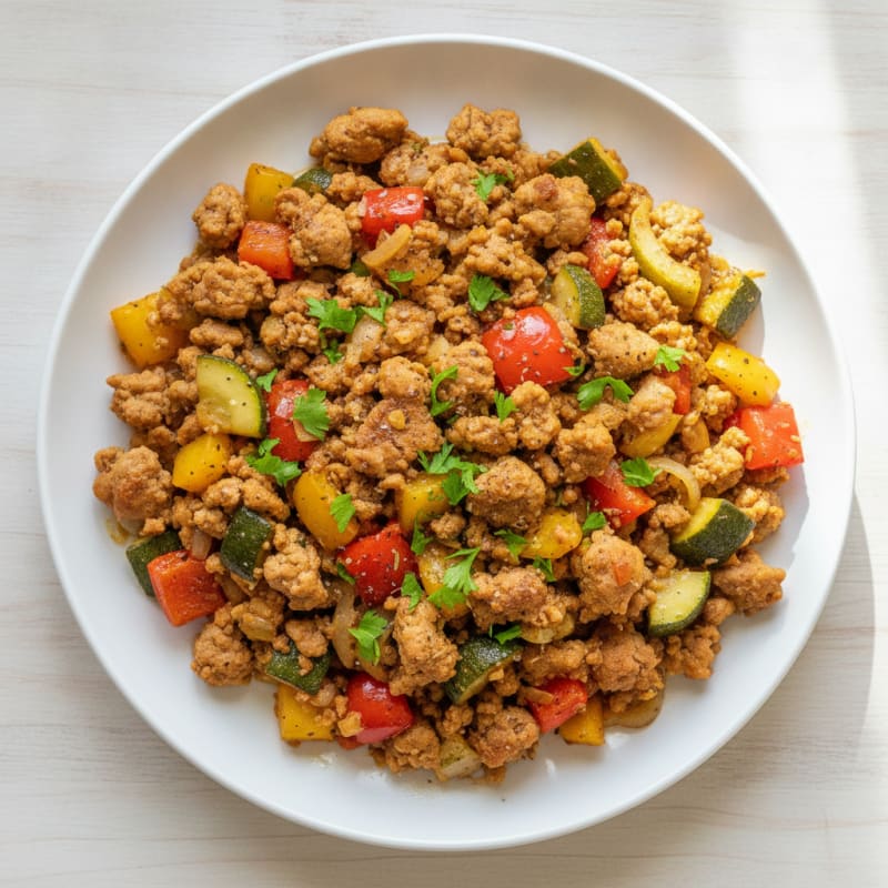Savory Ground Turkey Skillet with Vegetables