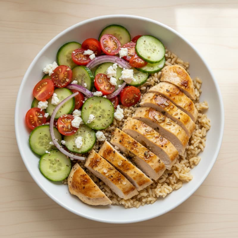 Lemon-Herb Chicken and Rice Bowl