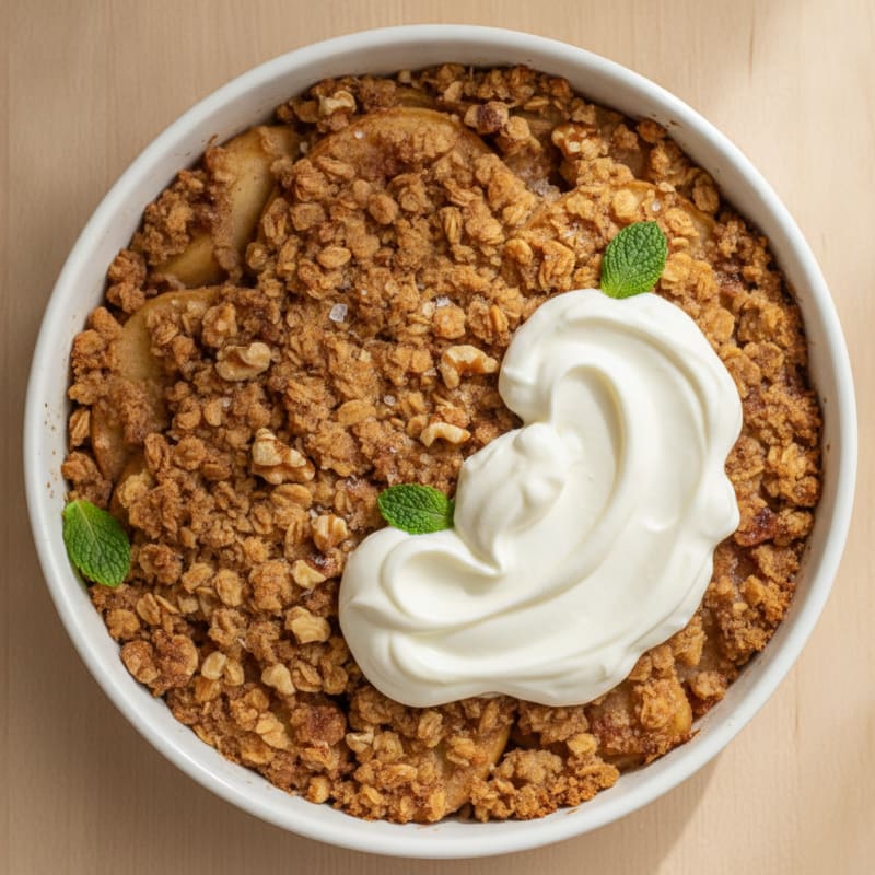 Baked Apple Cinnamon Oat Crisp