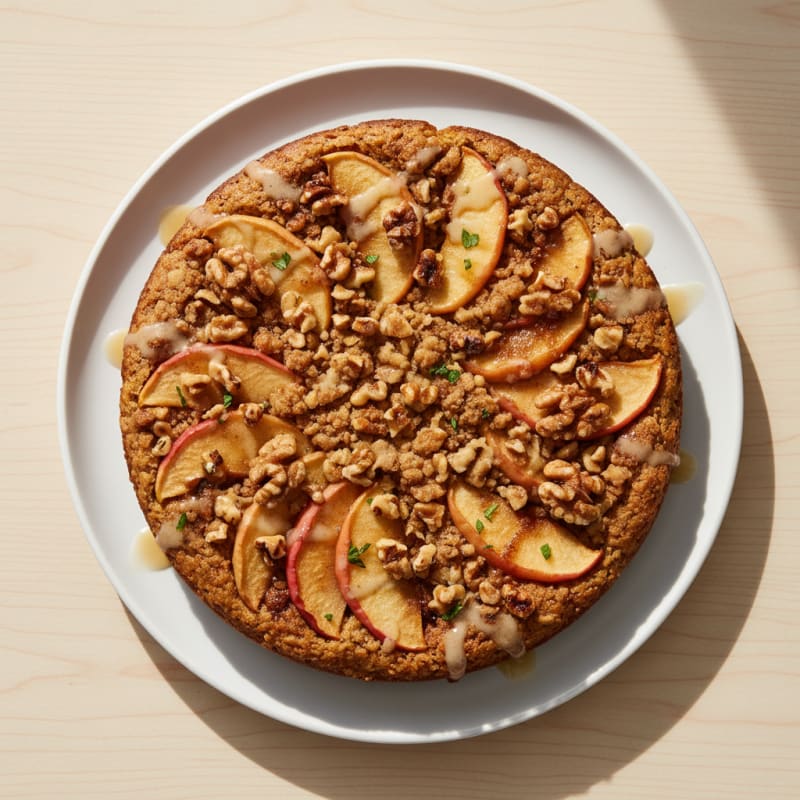 Golden Caramelized Apple Crumble Cake