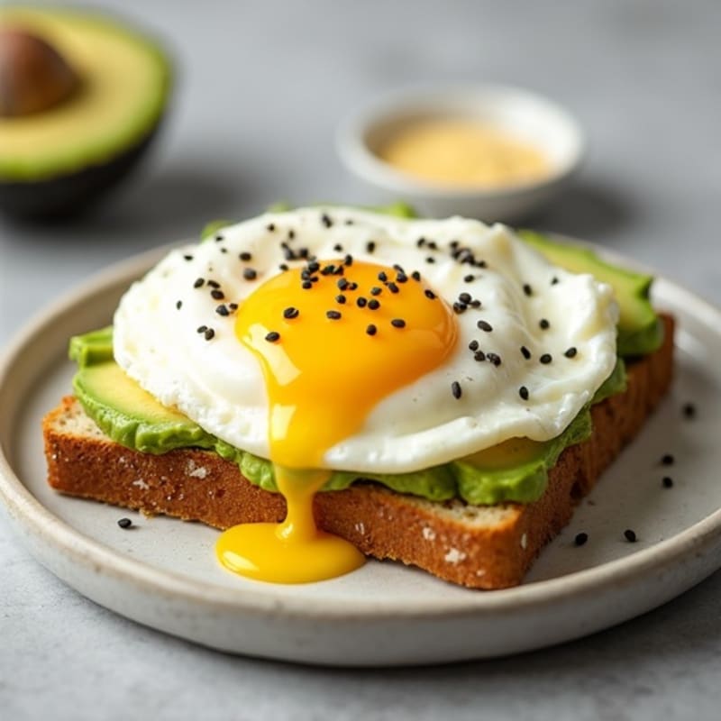 Fluffy Egg White Avocado Toast on Gluten-Free Bread