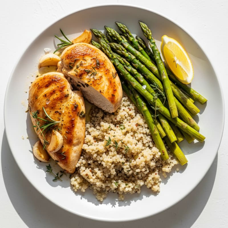 Garlic Herb Chicken with Roasted Asparagus