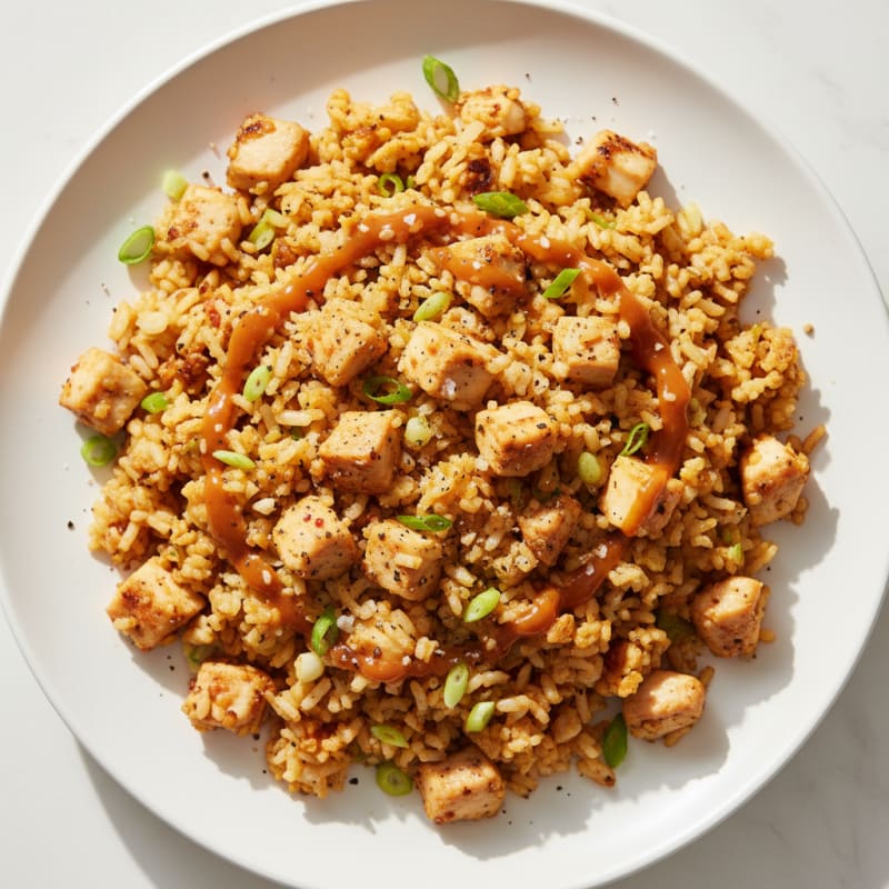 Crispy Kimchi Chicken Fried Rice