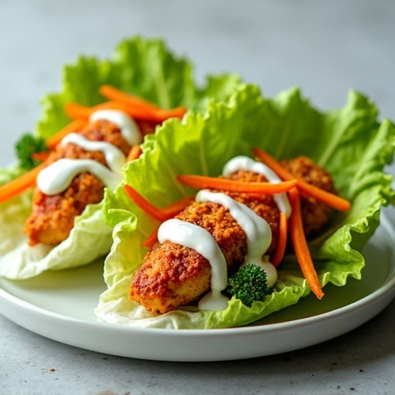 Crispy Buffalo Chicken Lettuce Wrap