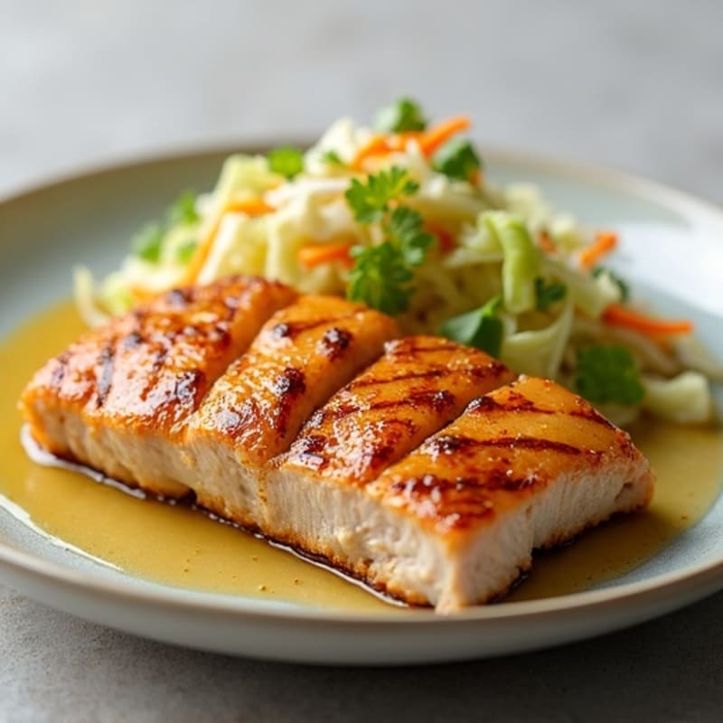 Crispy Citrus Pork with Fresh Cabbage Slaw