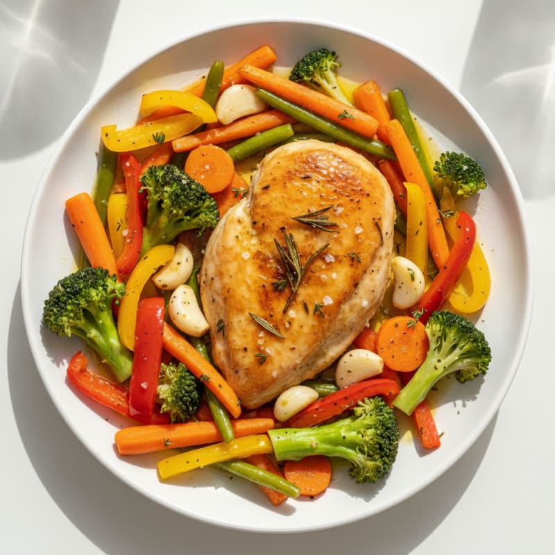 Herb-Roasted Chicken with Seasonal Vegetables