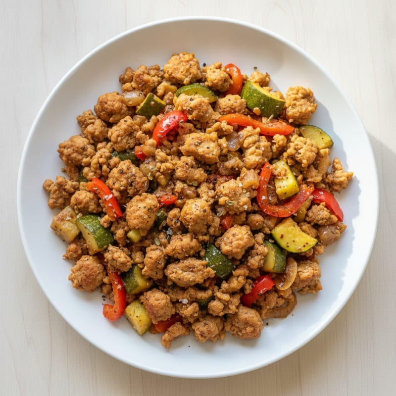 Savory Ground Turkey and Vegetable Skillet