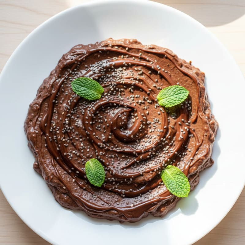 Silky Chocolate Protein Pudding with Chia Seeds